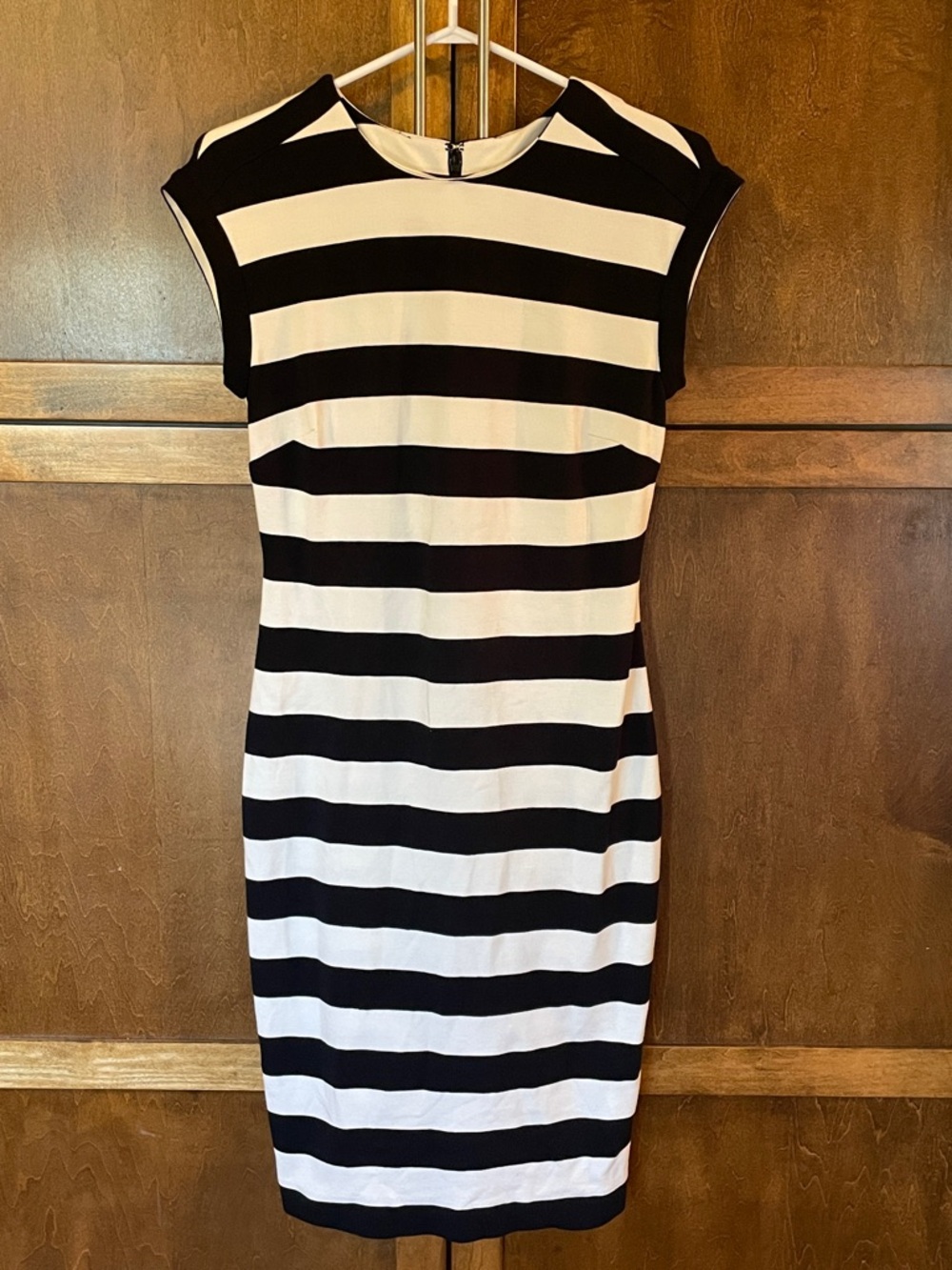 Banana Republic Black & White Striped Dress